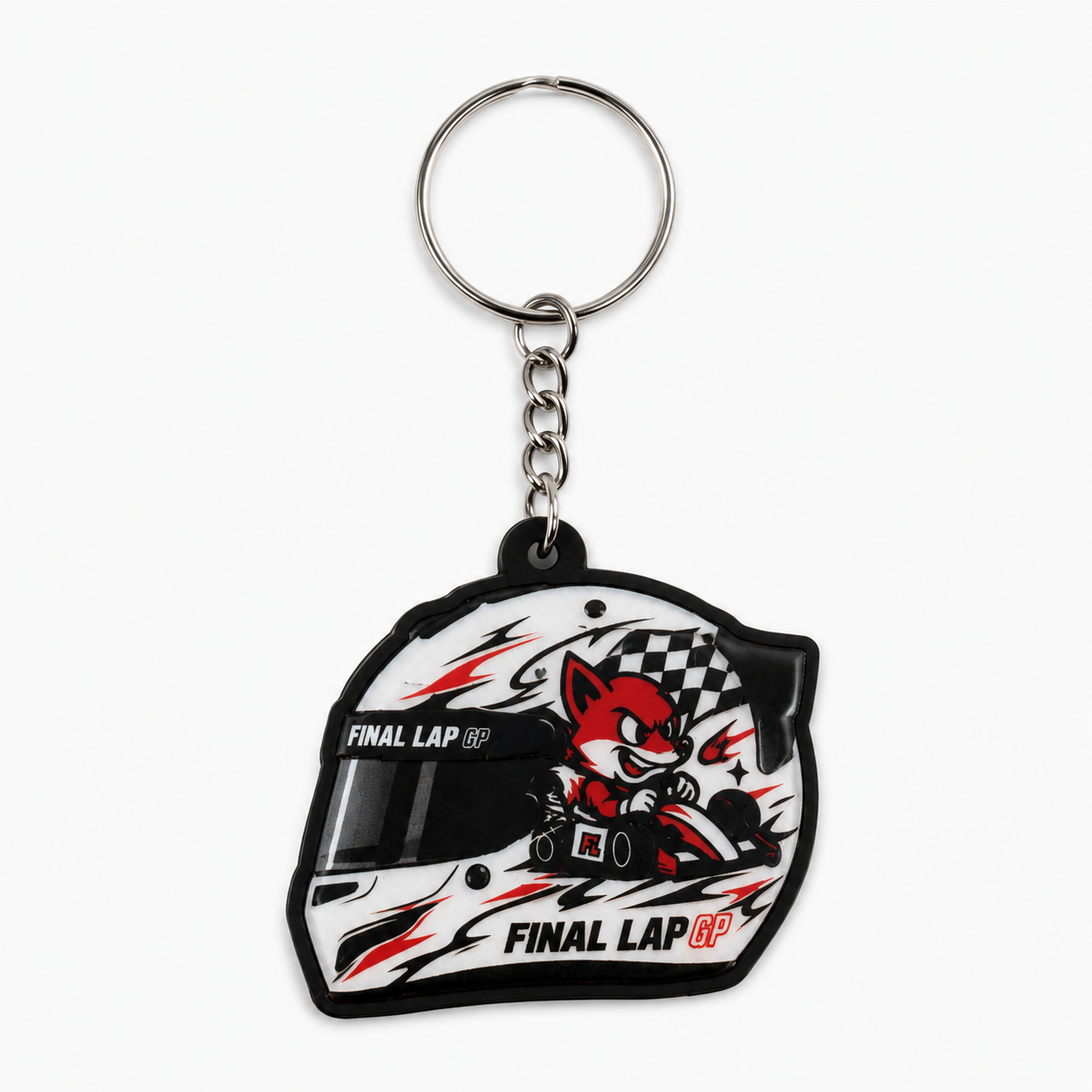 Mascot Helmet Rubber Keychain