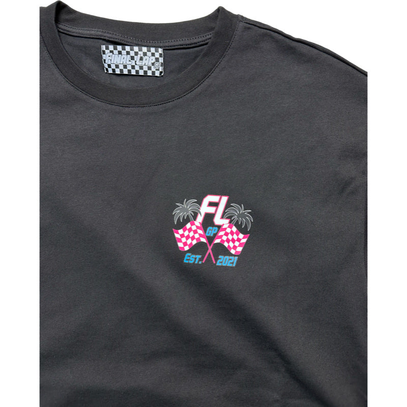 Greetings From Miami Graphic Tee Black