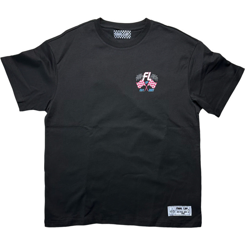 Greetings From Miami Graphic Tee Black